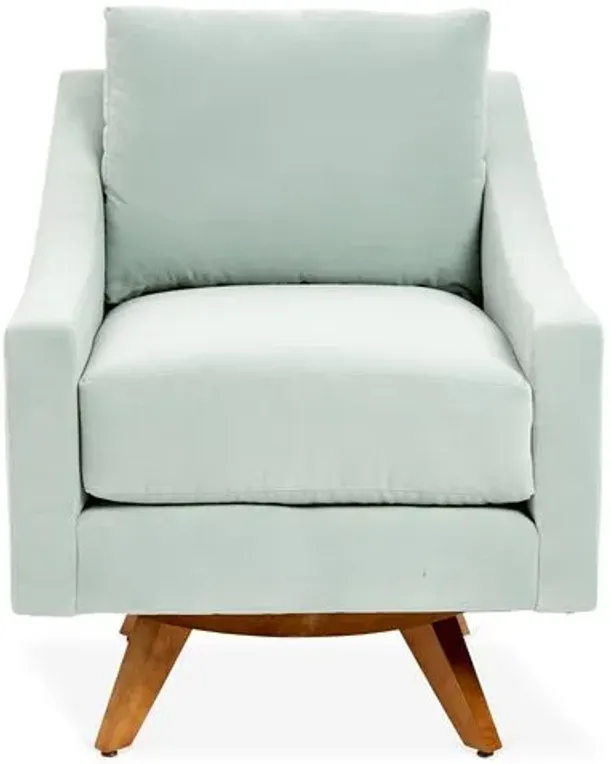 Nash Velvet Swivel Chair