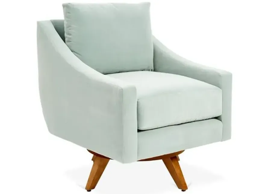 Nash Velvet Swivel Chair