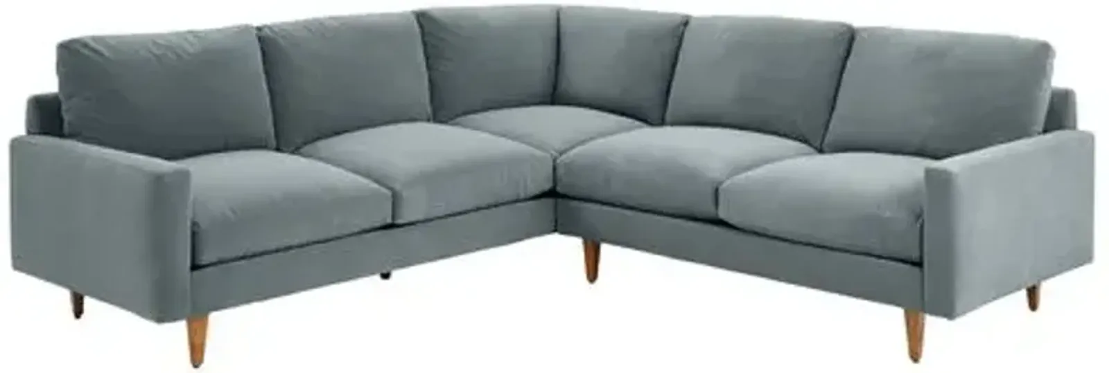 Onslow Velvet Sectional - Gray