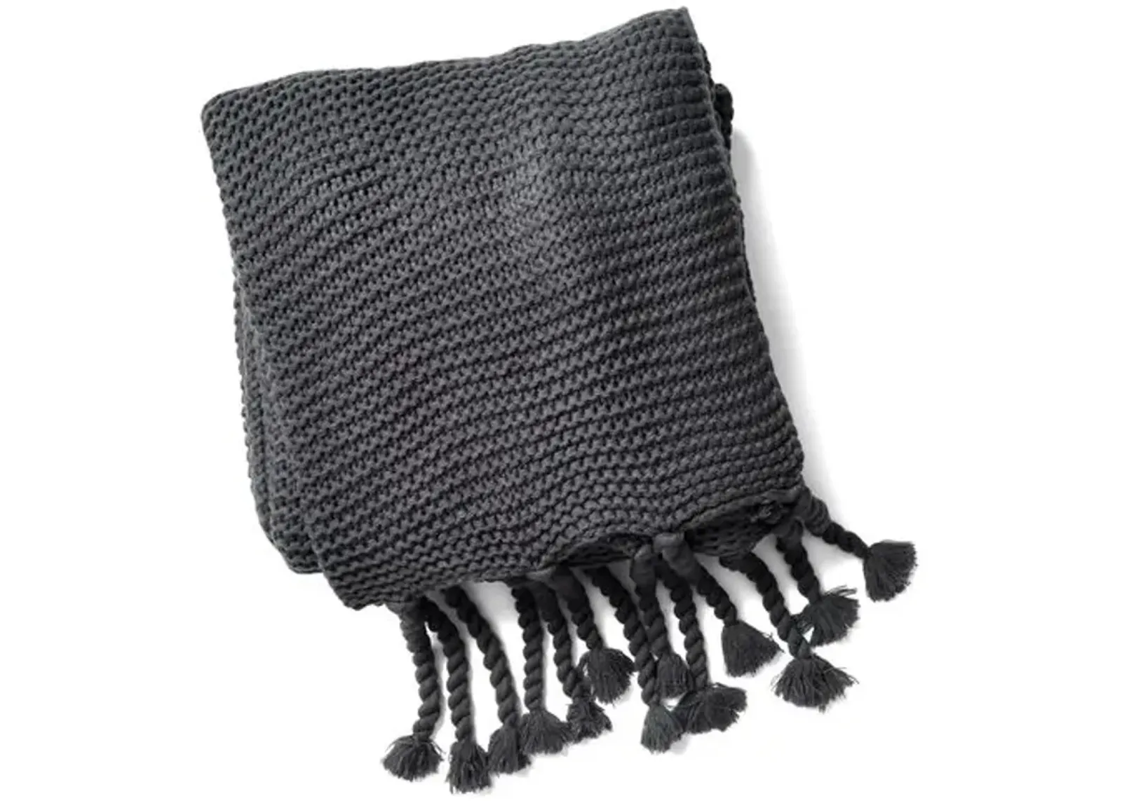 Trestles Acrylic Throw - Midnight - Pom Pom at Home - Gray