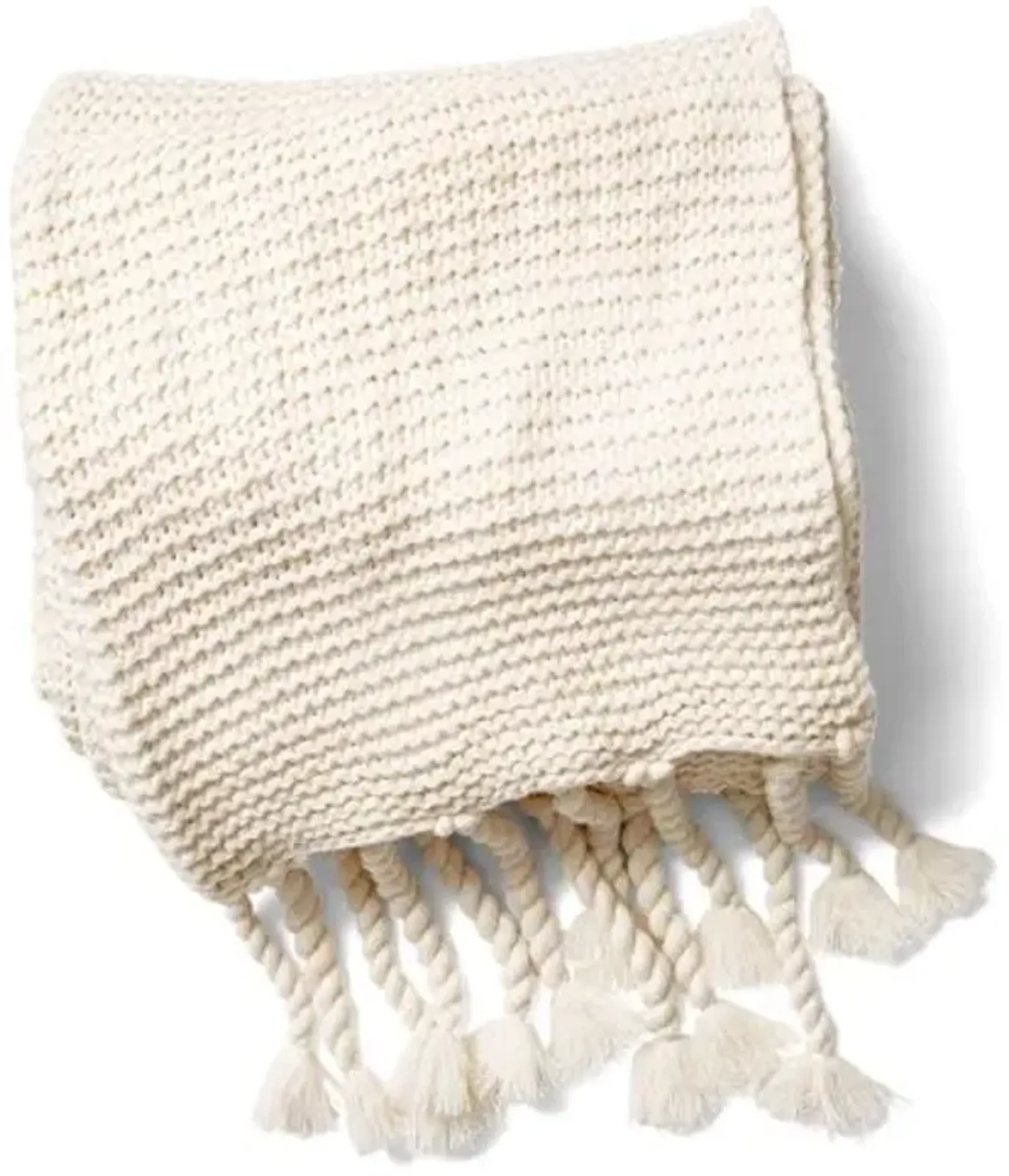 Trestles Acrylic Throw - Antiqued White - Pom Pom at Home - Ivory