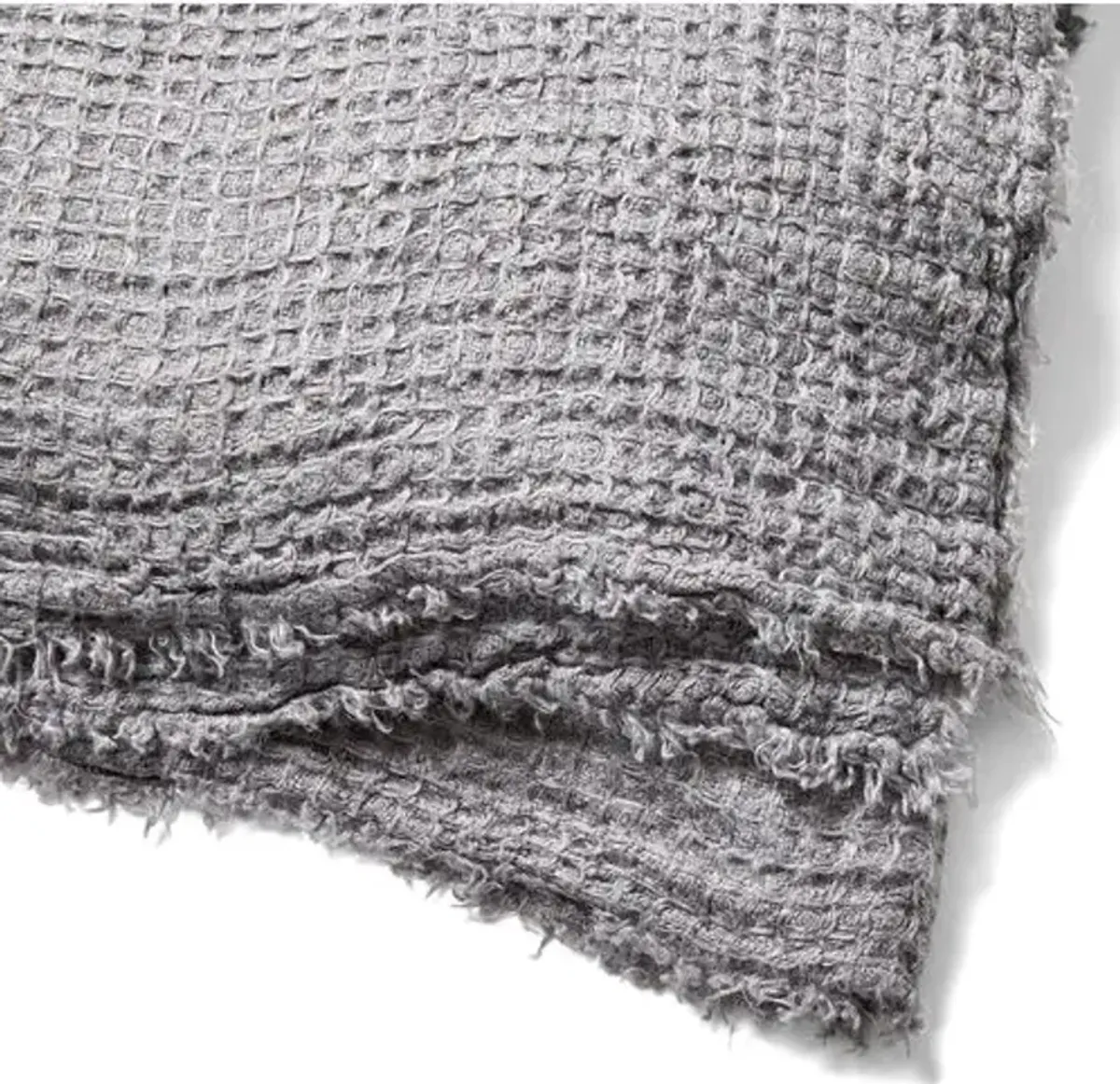 Venice Linen Throw - Midnight - Pom Pom at Home - Gray - Lightweight, Soft, Warm