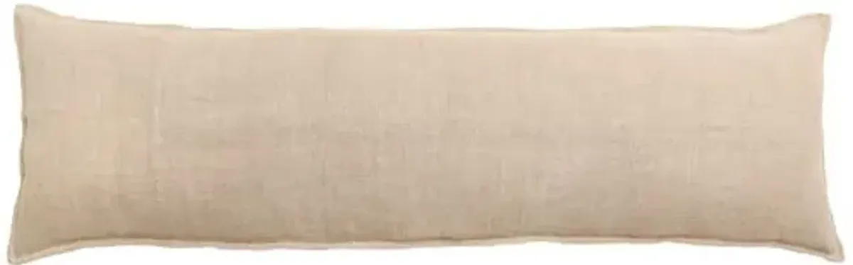 Montauk 18x60 Body Pillow - Natural Linen - Pom Pom at Home