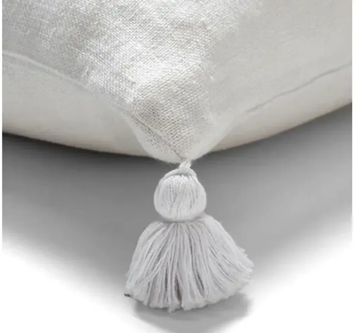 Montauk 20x20 Pillow - White Linen - Pom Pom at Home