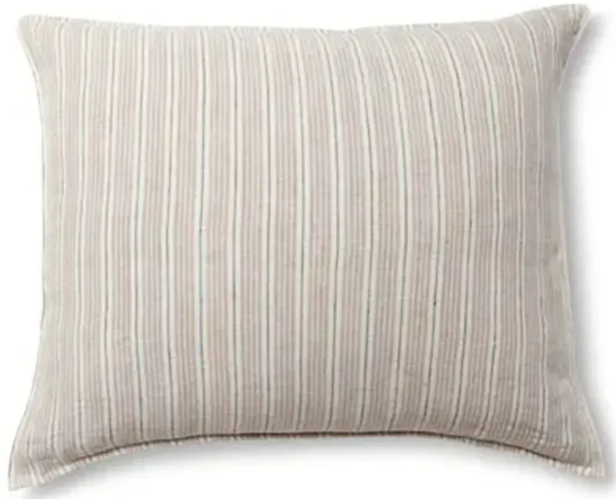 Newport 20x20 Pillow - Natural/Midnight Linen - Pom Pom at Home