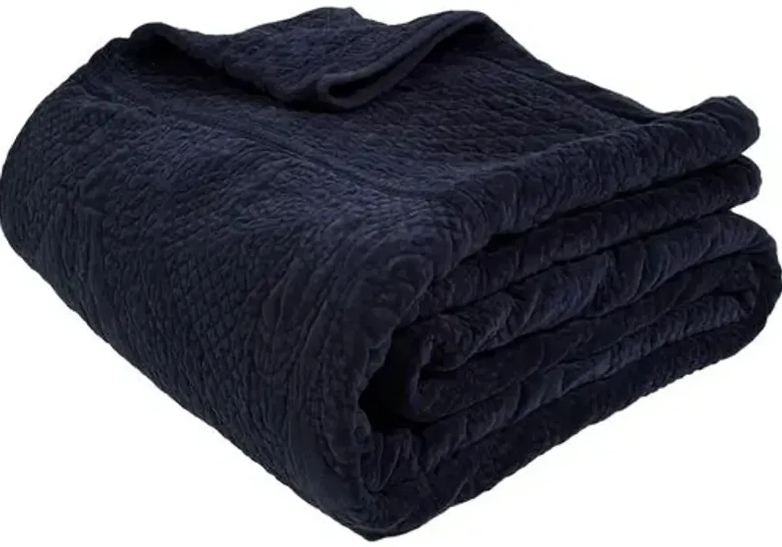 Marseille Coverlet - Navy - Pom Pom at Home - Blue