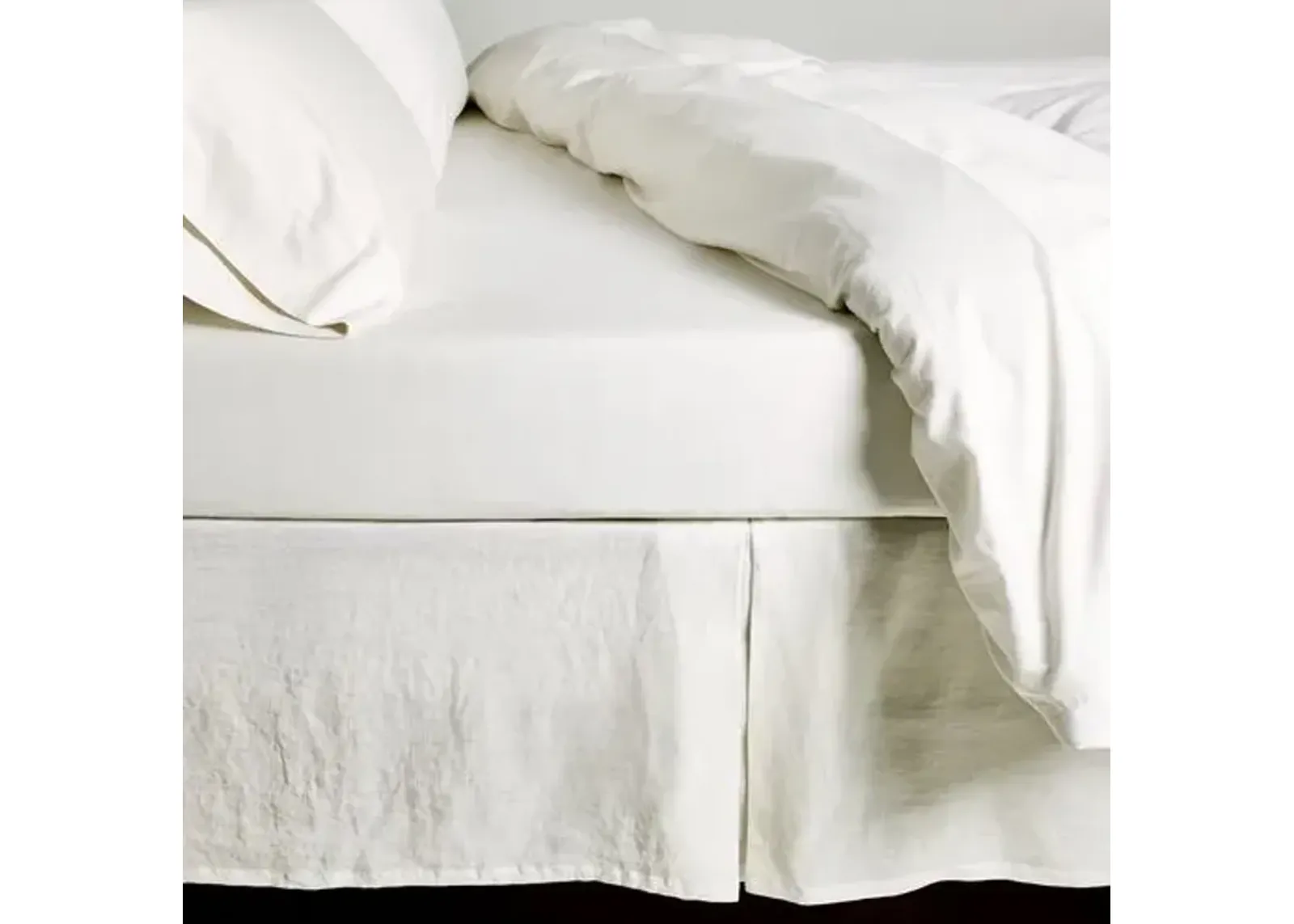 Pleated Bed Skirt - White - Pom Pom at Home