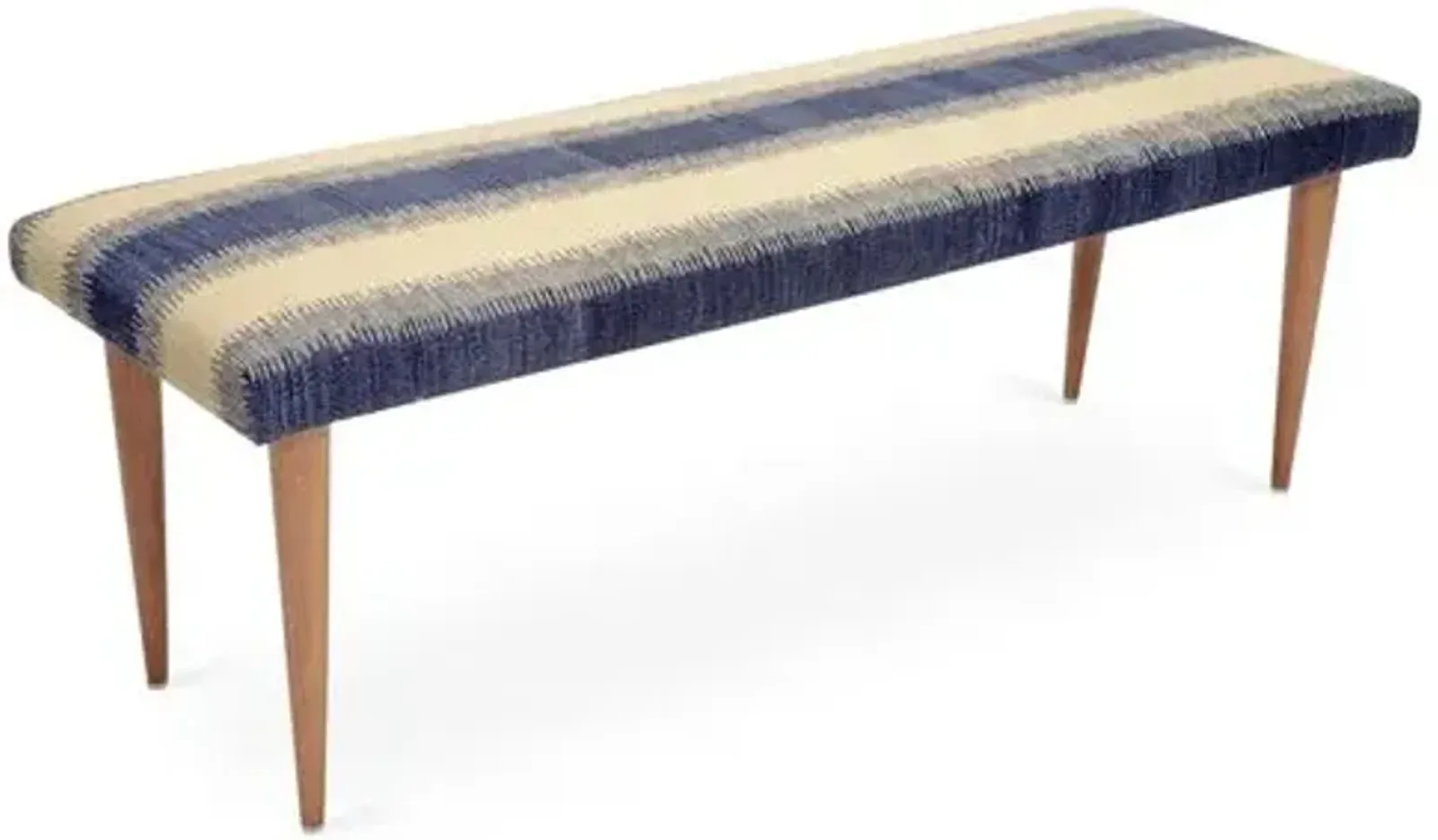 Adolfo Stripe Kilim Bench - Blue - Le-Coterie