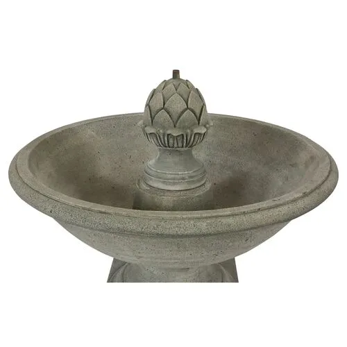 36" Williamsburg Fountain - Distressed Gray - Campania International