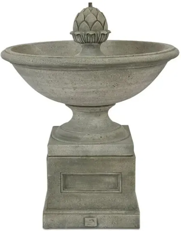 36" Williamsburg Fountain - Distressed Gray - Campania International