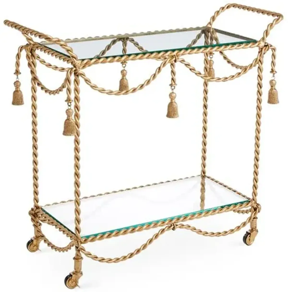 Hyannis Bar Cart - Antiqued Gold