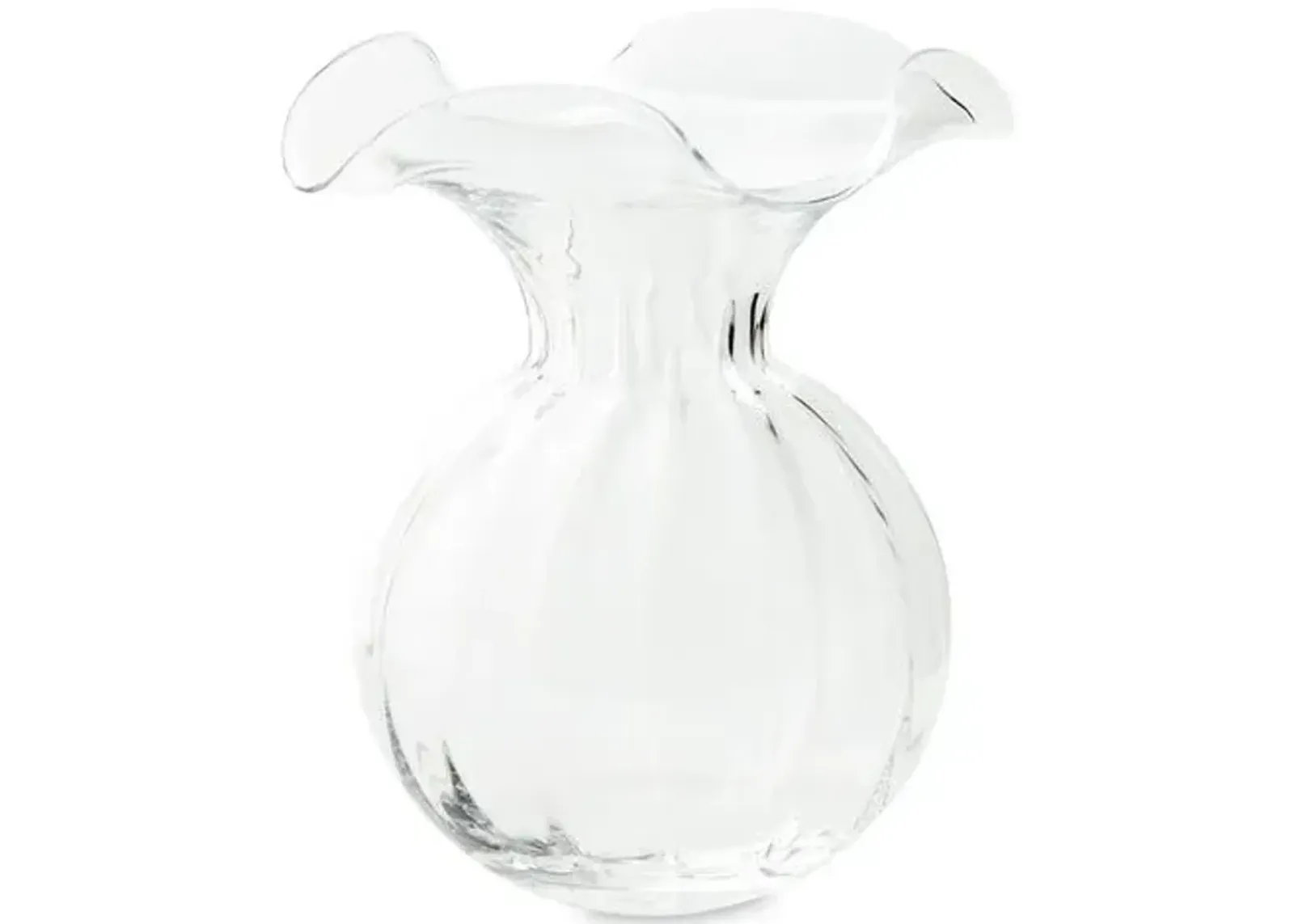 Hibiscus Fluted Vase - Clear - VIETRI