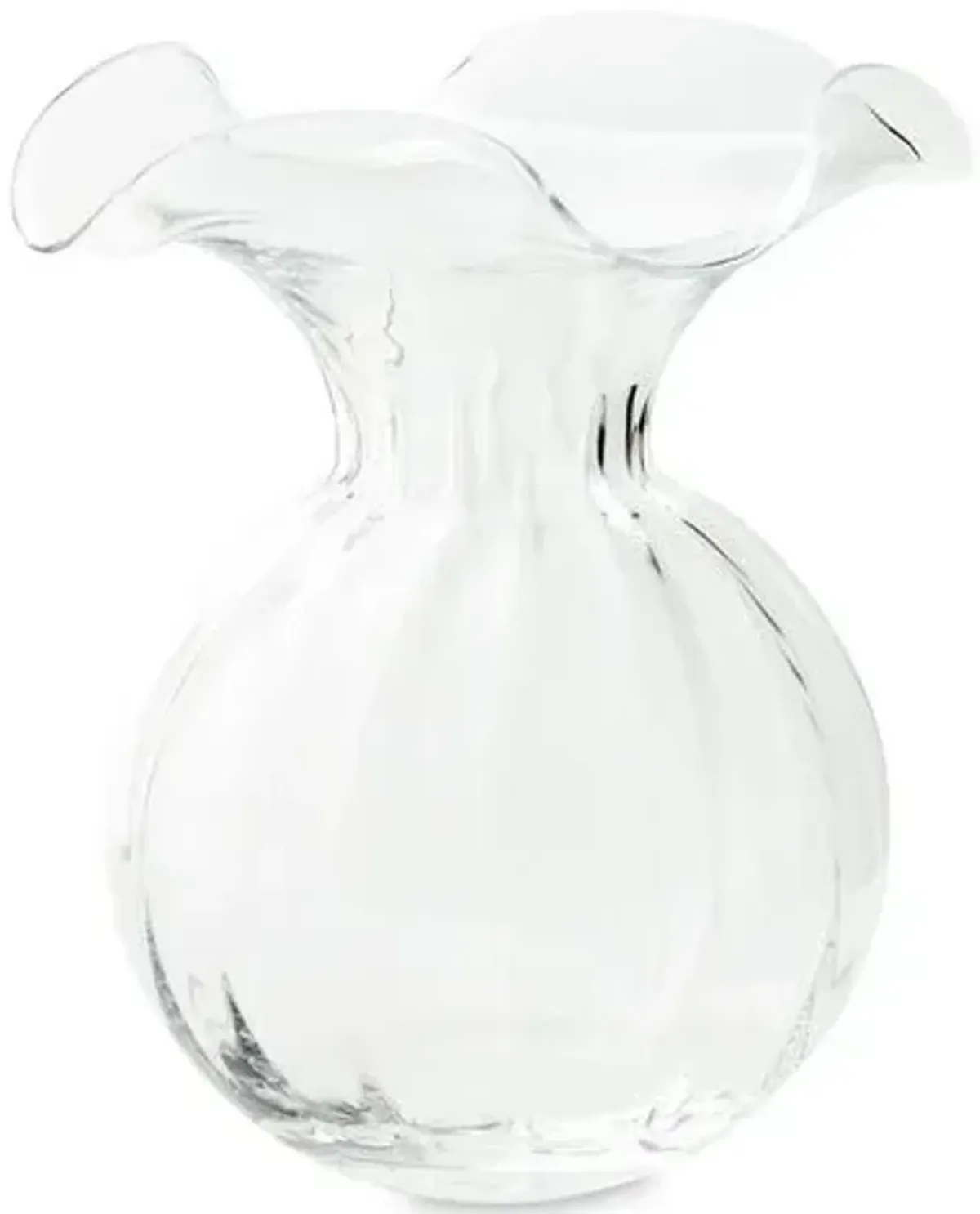 Hibiscus Fluted Vase - Clear - VIETRI