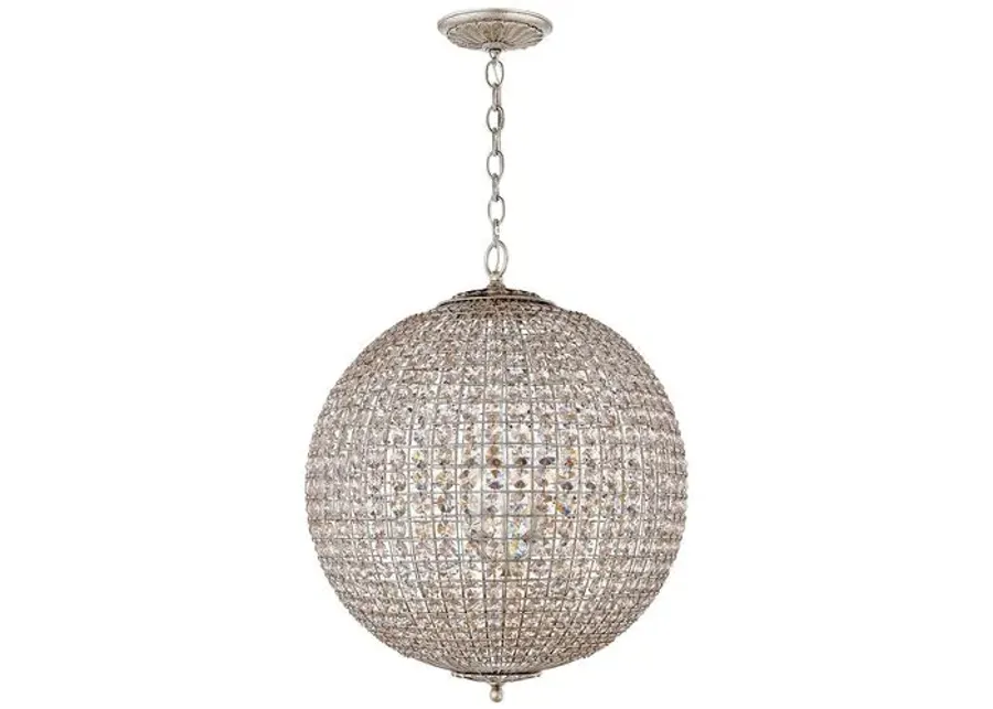 Visual Comfort - Renwick Large Sphere Pendant - Silver