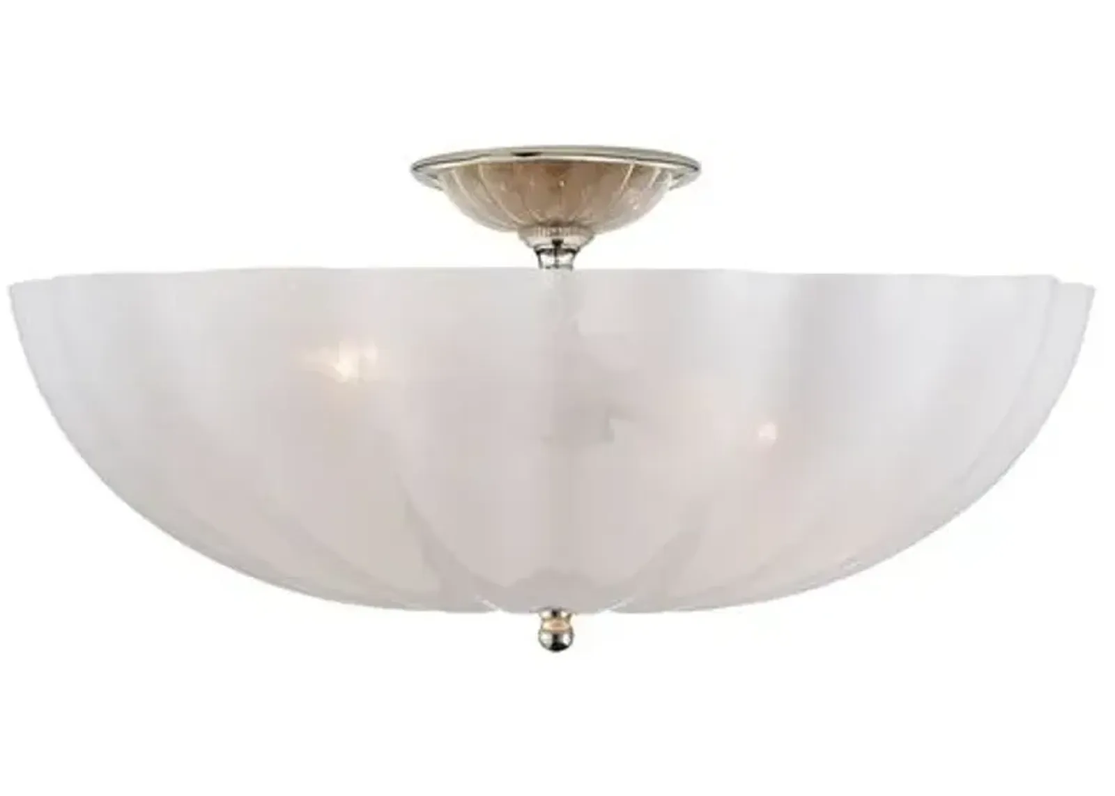 Visual Comfort - Rosehill Large Semi-Flush Mount - White