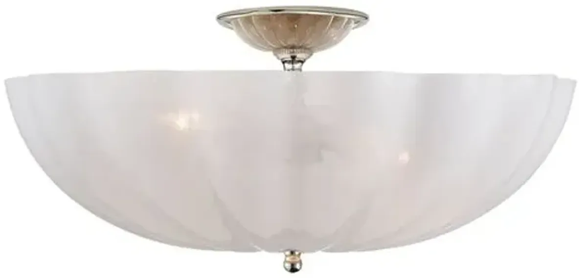 Visual Comfort - Rosehill Large Semi-Flush Mount - White