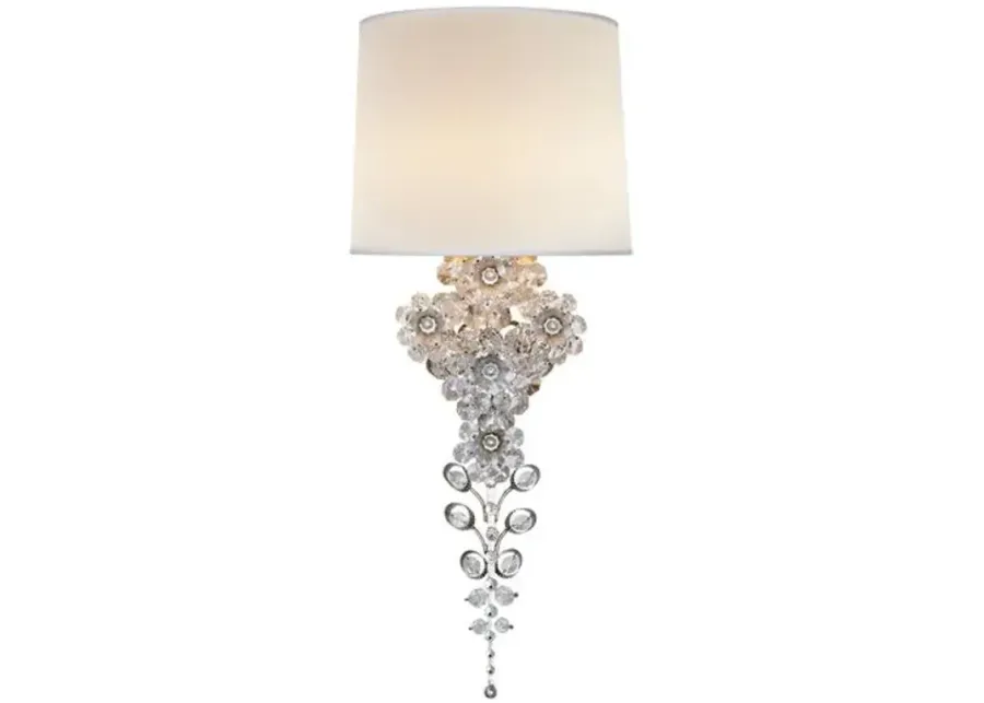 Visual Comfort - Claret Tall Sconce - Silver