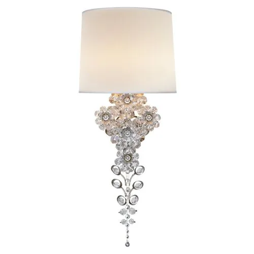 Visual Comfort - Claret Tall Sconce - Silver