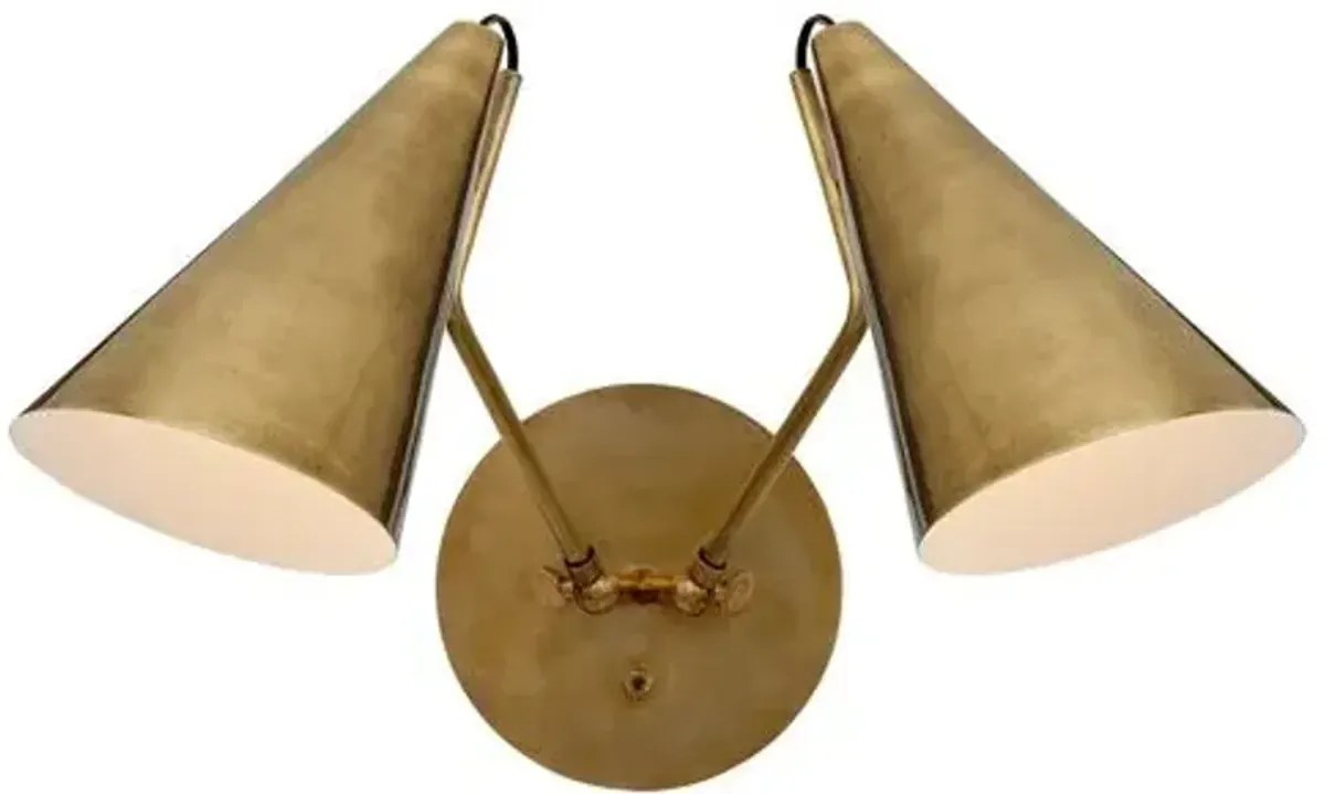 Visual Comfort - Clemente Double Wall Sconce - Gold