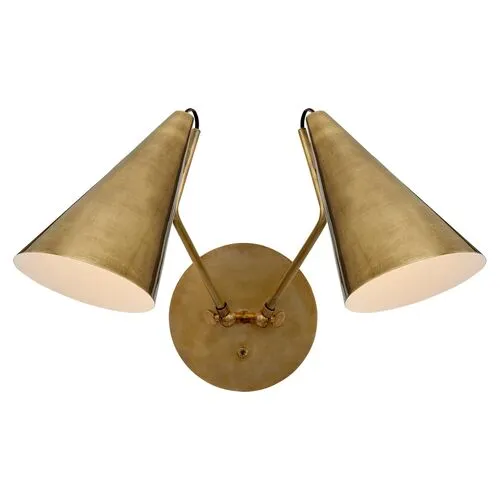 Visual Comfort - Clemente Double Wall Sconce - Gold