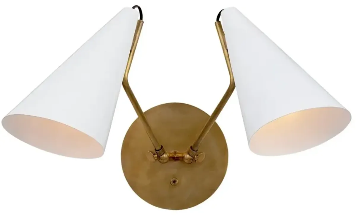 Visual Comfort - Clemente Double Wall Sconce - Black