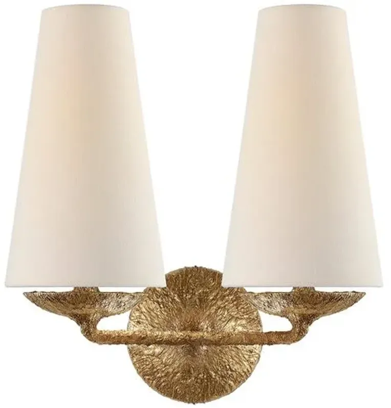 Visual Comfort - Fontaine Double Sconce - Gold