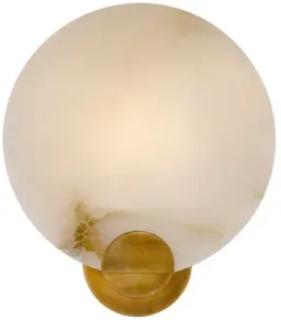 alabaster/antiqued brass color