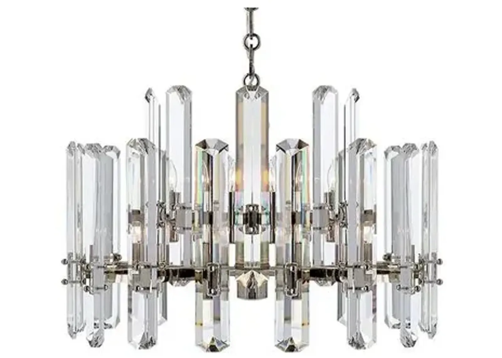 Visual Comfort - Bonnington Medium Chandelier - Crystal - Silver