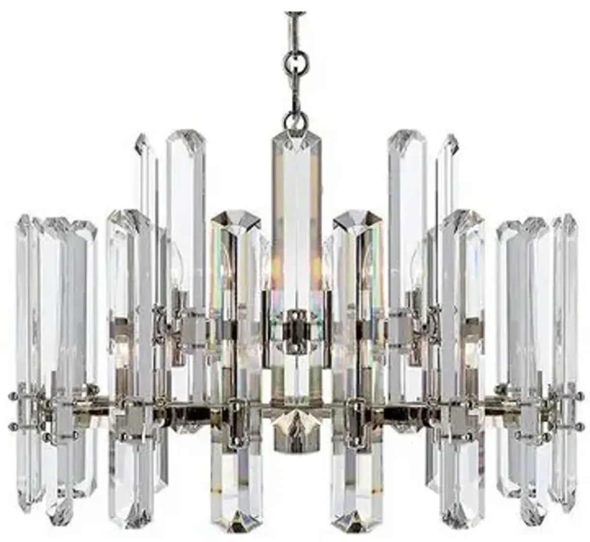 Visual Comfort - Bonnington Medium Chandelier - Crystal - Silver