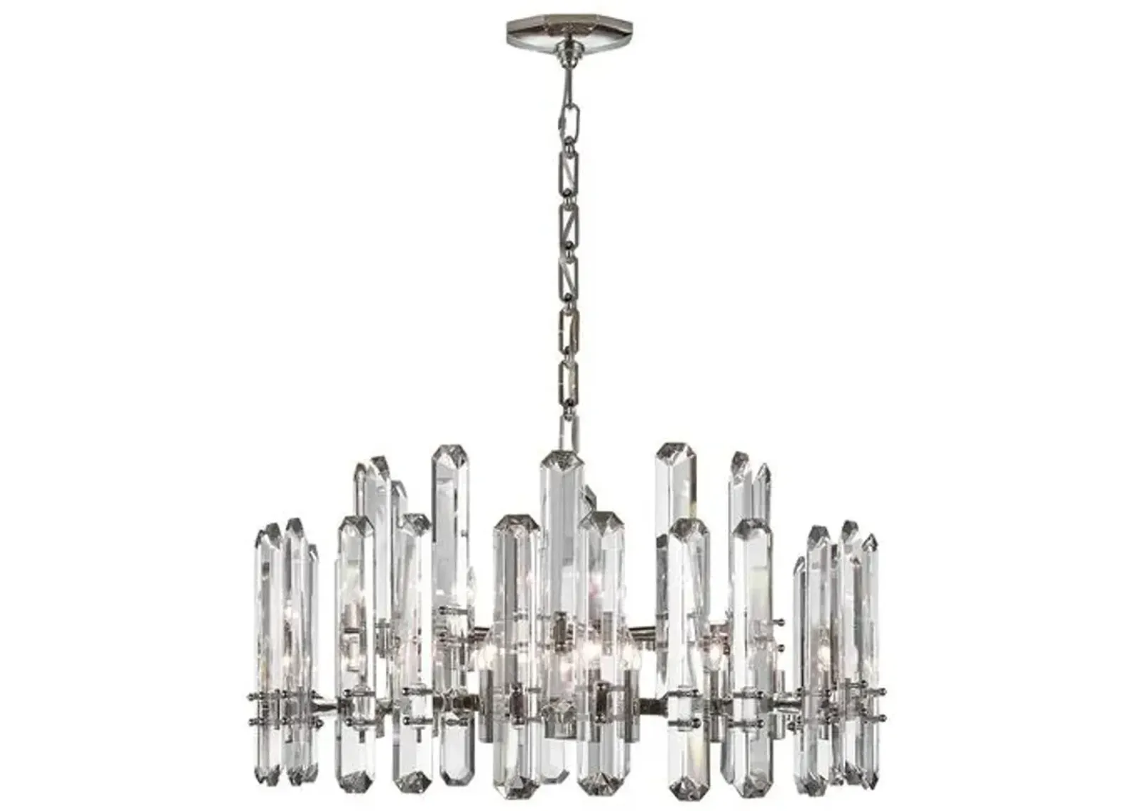 Visual Comfort - Bonnington Large Chandelier - Crystal - Silver