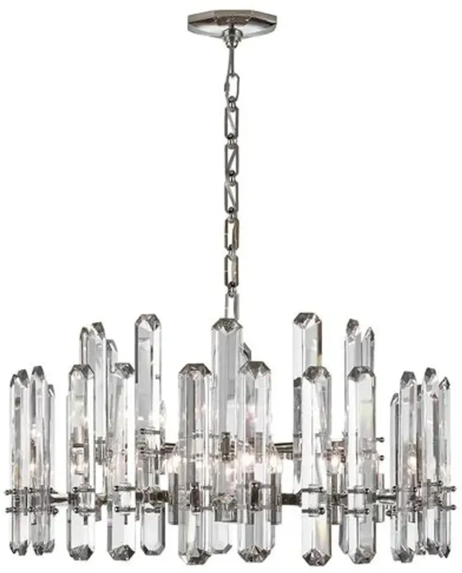 Visual Comfort - Bonnington Large Chandelier - Crystal - Silver