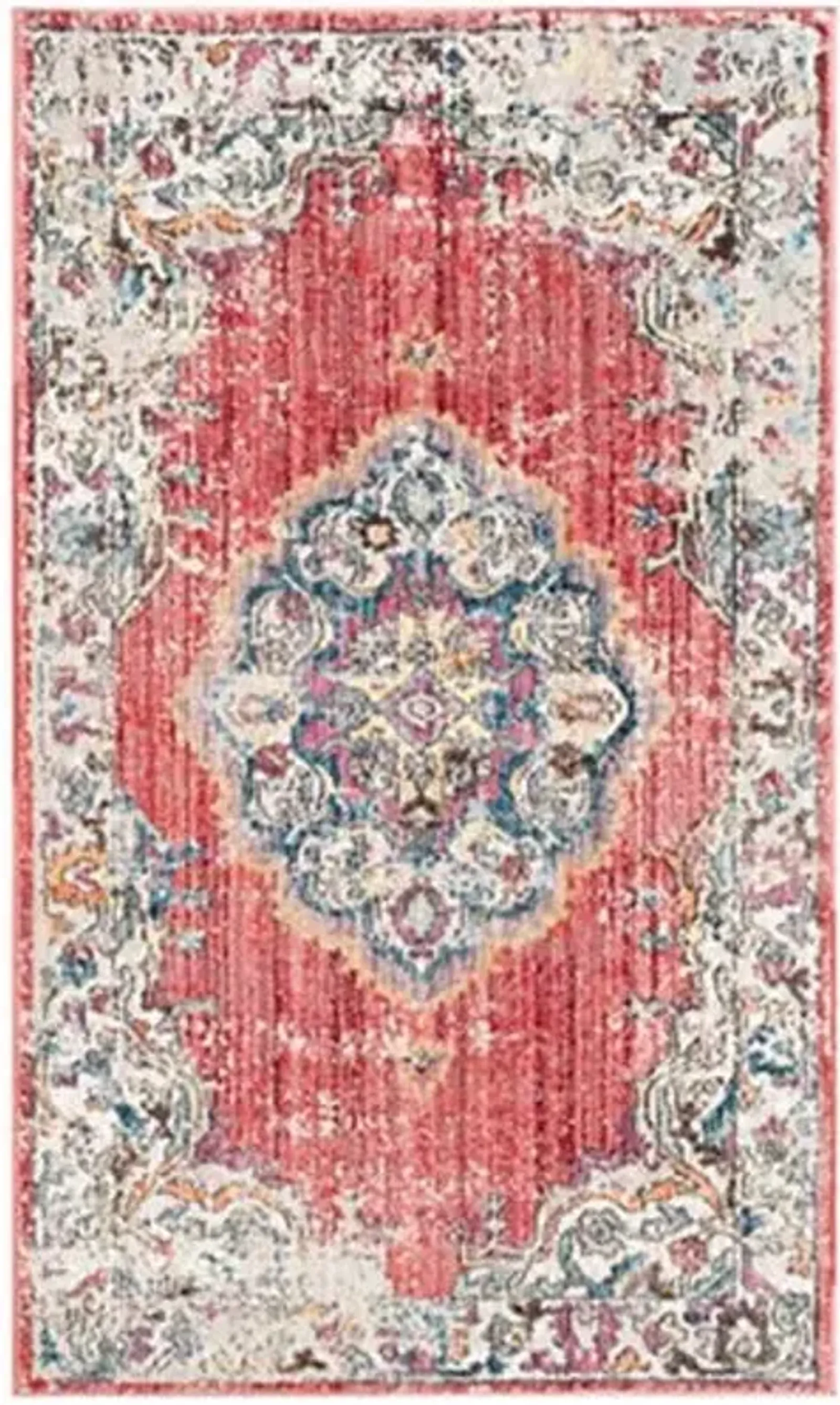 Hardesty Rug - Fuchsia/Light Gray - Pink - Pink