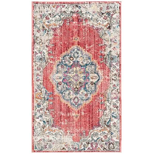 Hardesty Rug - Fuchsia/Light Gray - Pink - Pink