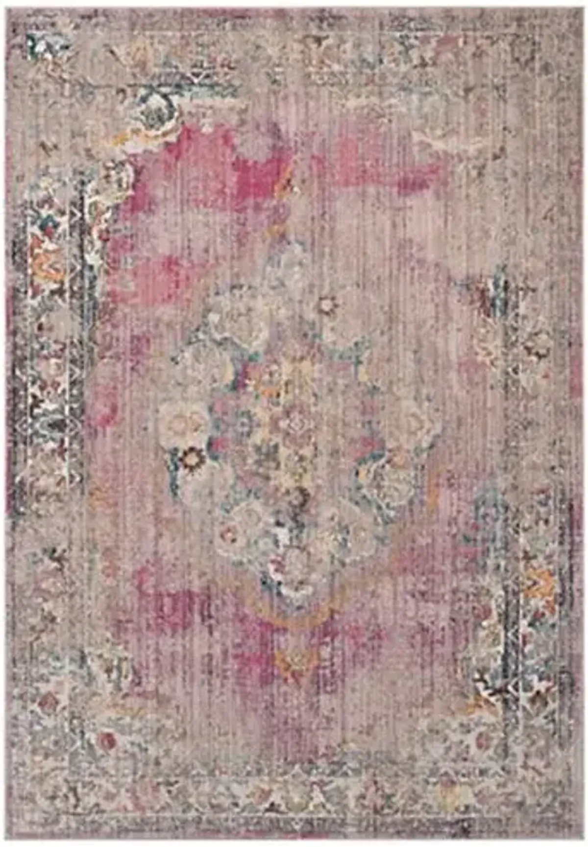 Hardesty Rug - Fuchsia/Light Gray - Pink - Pink