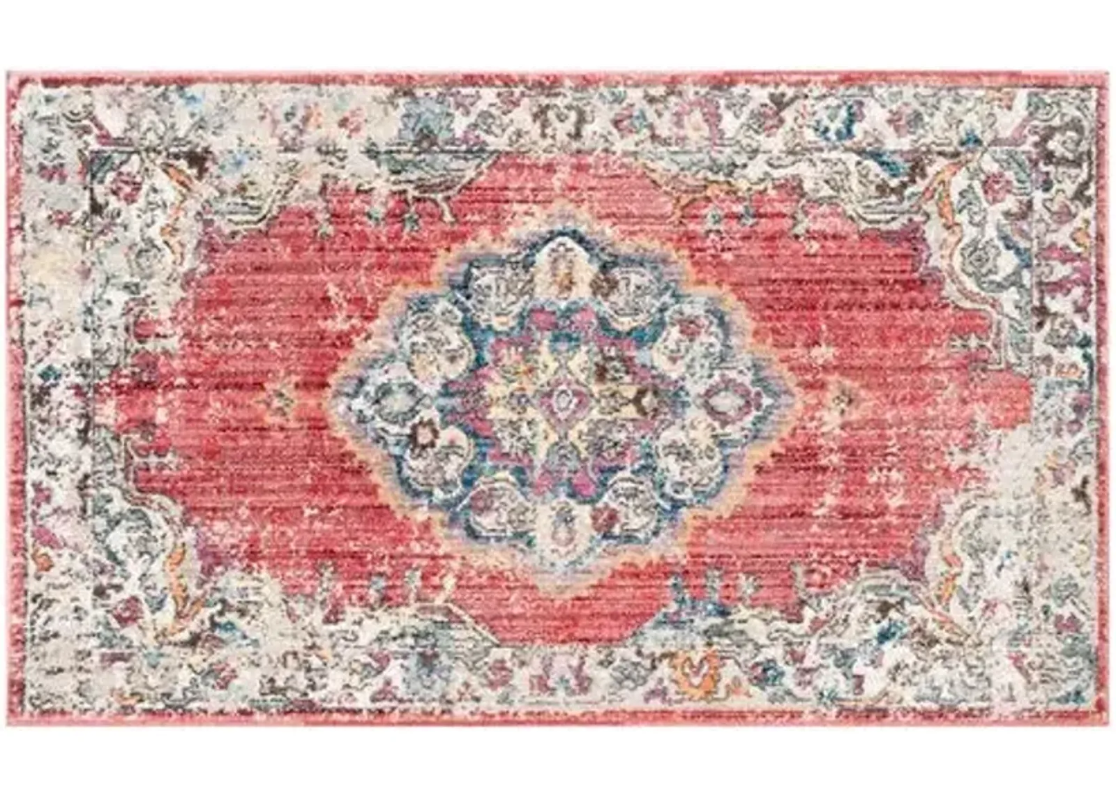 Hardesty Rug - Fuchsia/Light Gray - Pink - Pink