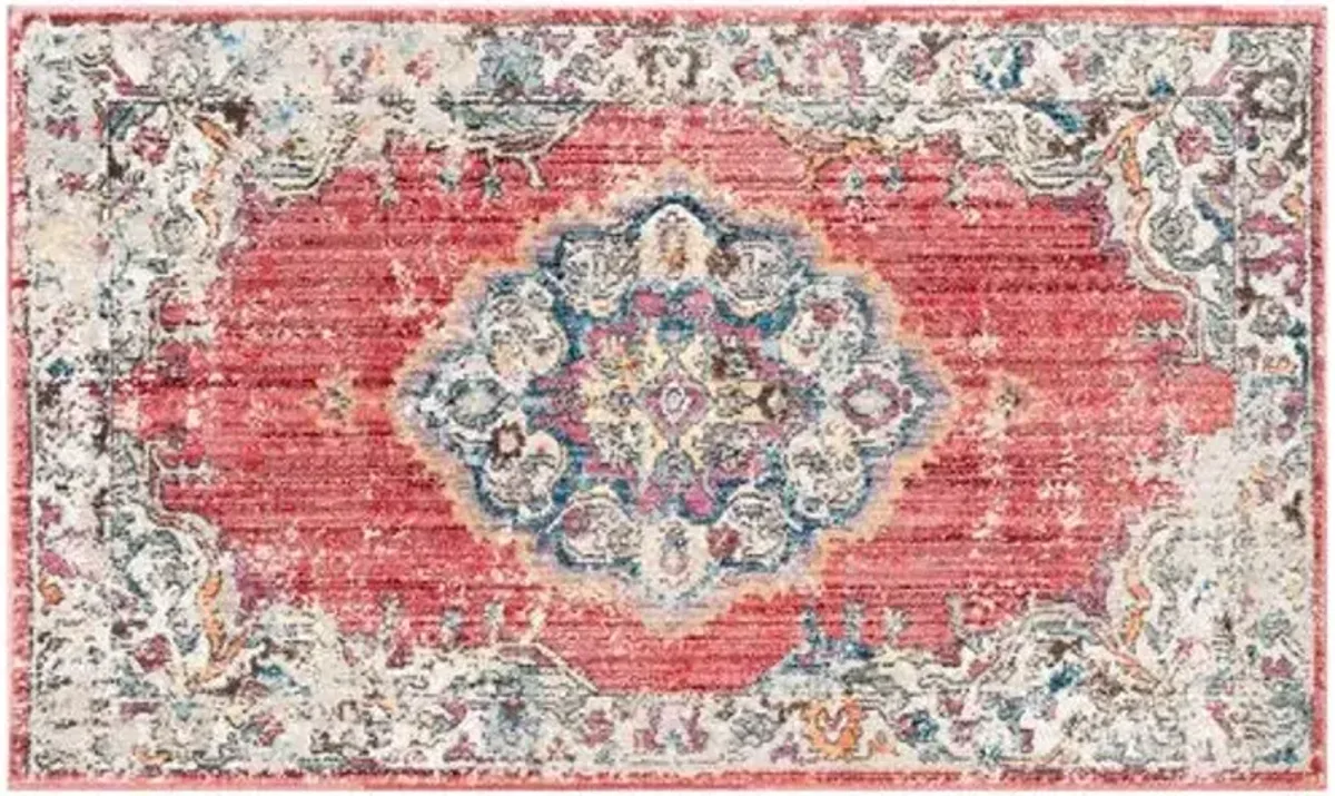 Hardesty Rug - Fuchsia/Light Gray - Pink - Pink