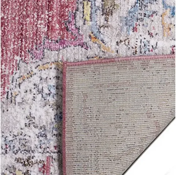 Hardesty Rug - Fuchsia/Light Gray - Pink - Pink
