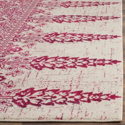 Marthiam Rug - Ivory/Fuchsia - Pink - Pink