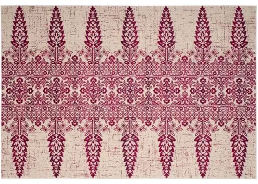 Marthiam Rug - Ivory/Fuchsia - Pink - Pink