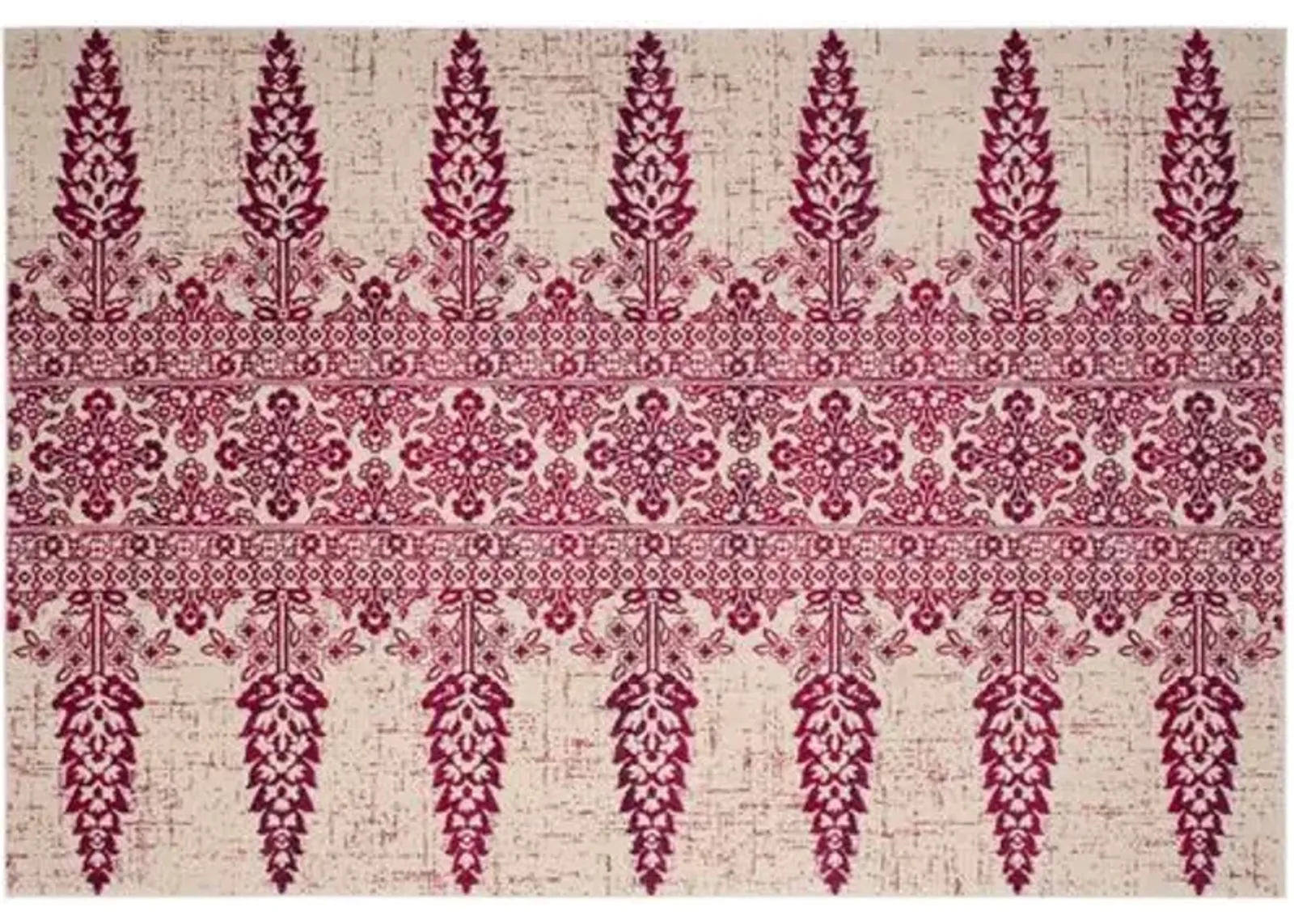 Marthiam Rug - Ivory/Fuchsia - Pink - Pink