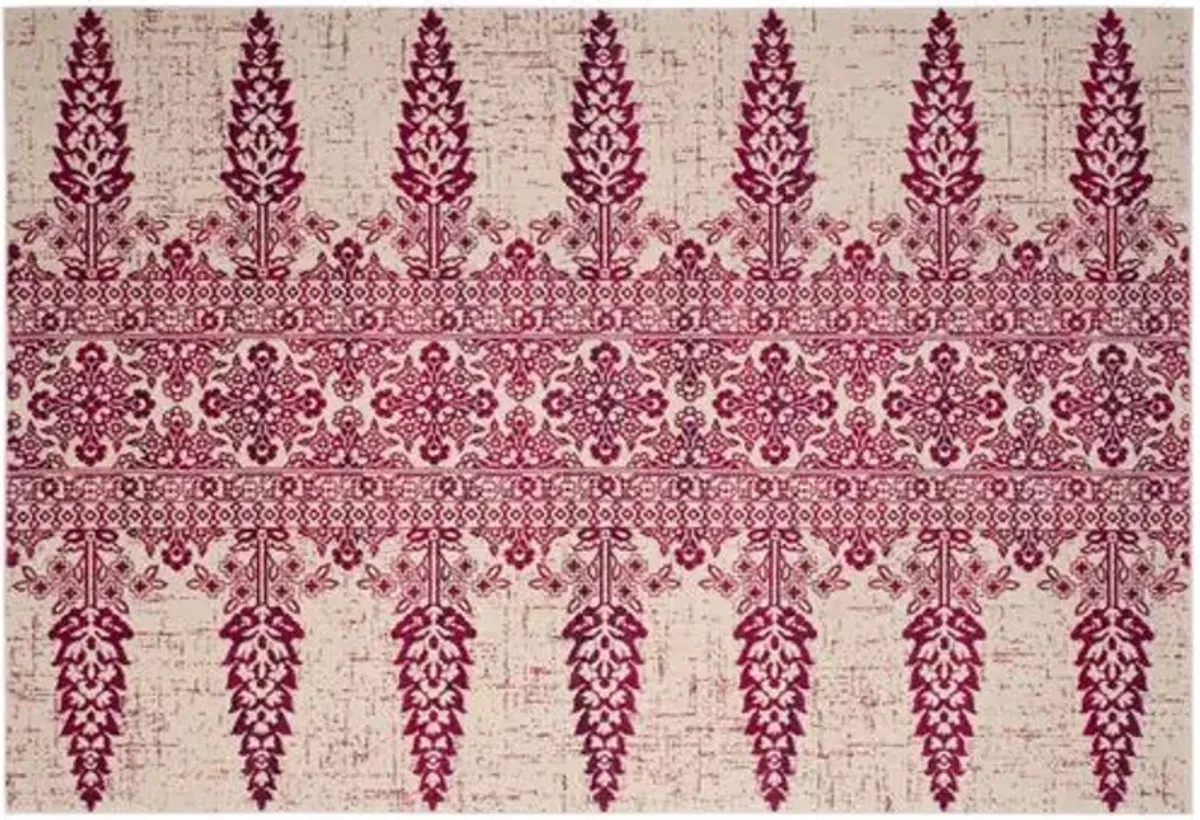 Marthiam Rug - Ivory/Fuchsia - Pink - Pink