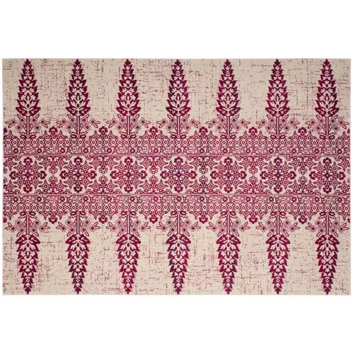 Marthiam Rug - Ivory/Fuchsia - Pink - Pink