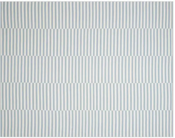 Bast Rug, Ivory/Light Blue