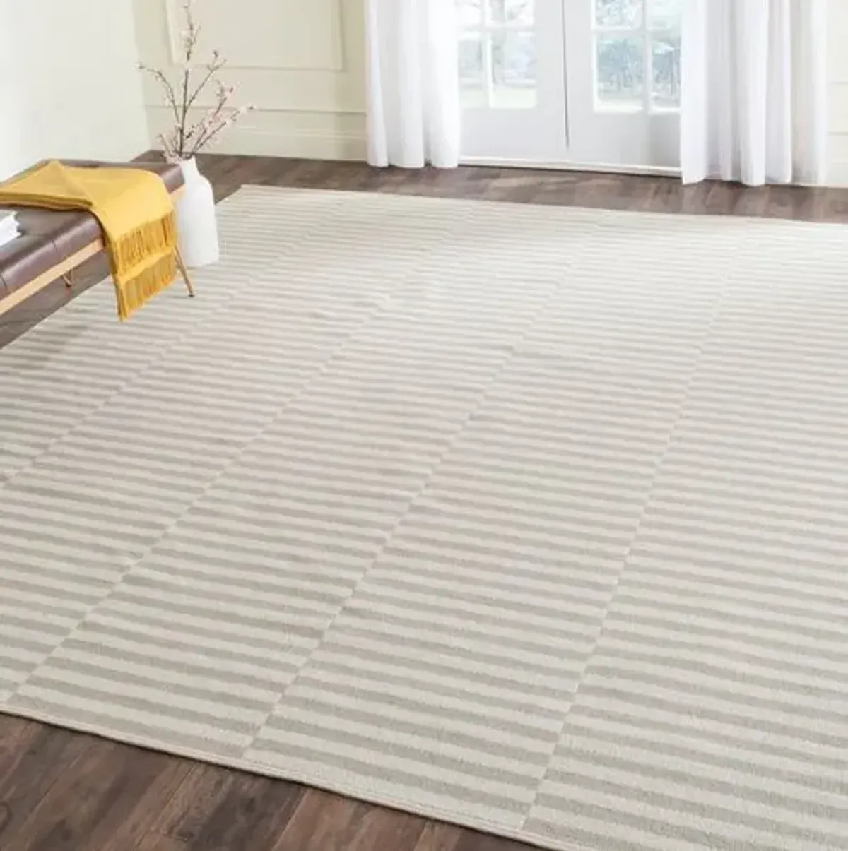 Pennswood Flat-Weave Rug - Ivory - Gray - Gray