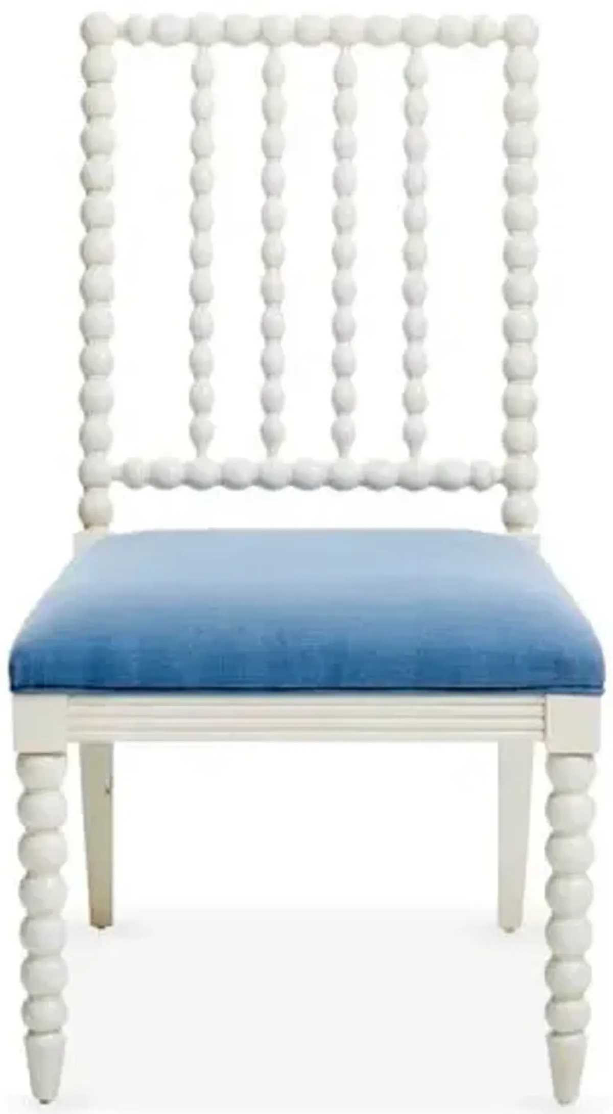 Barton Side Chair - Ivory/Chambray Linen - Blue