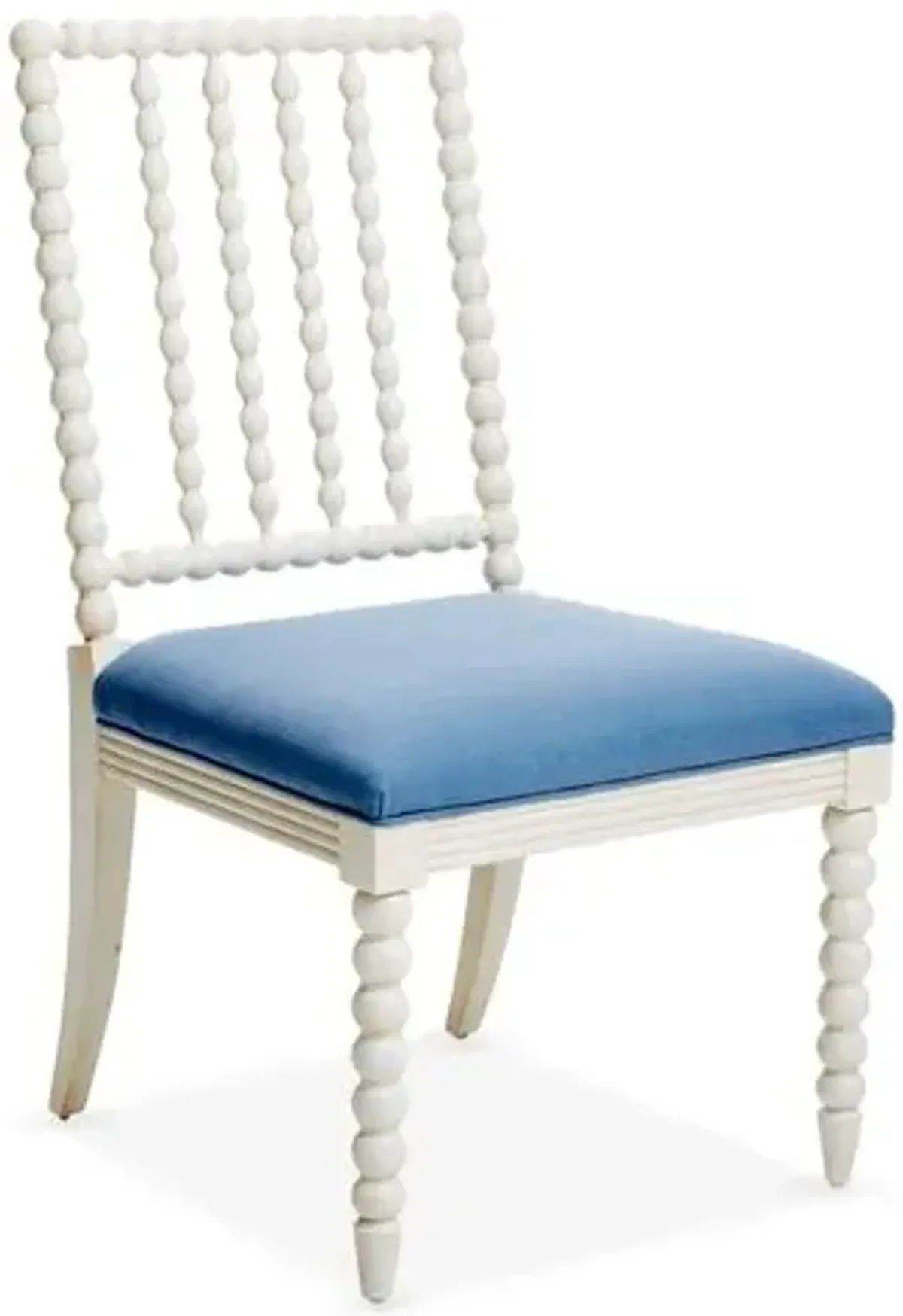 Barton Side Chair - Ivory/Chambray Linen - Blue