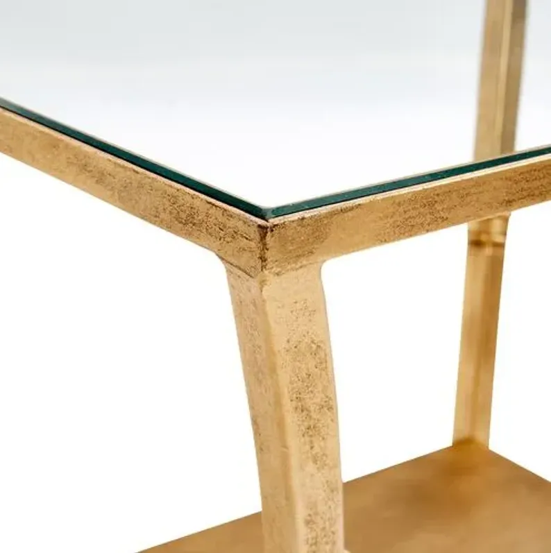 Silas Side Table - Antiqued Gold