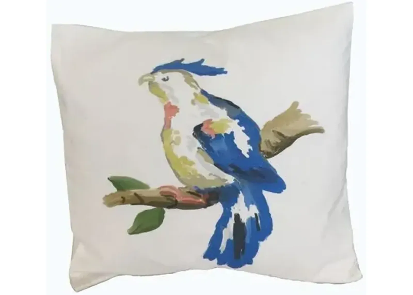 Parrot 18x18 Pillow - Blue - Dana Gibson