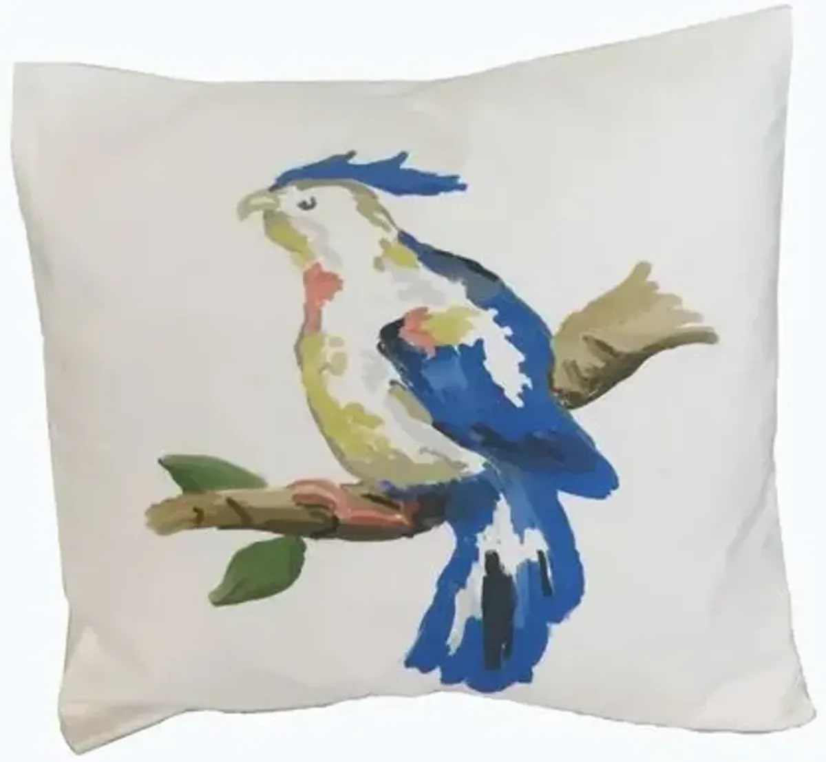 Parrot 18x18 Pillow - Blue - Dana Gibson