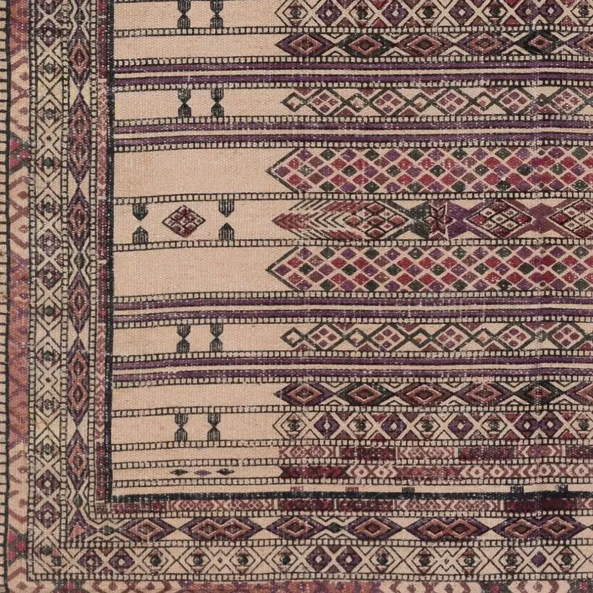 Zolten Jute Rug, Cream/Multi